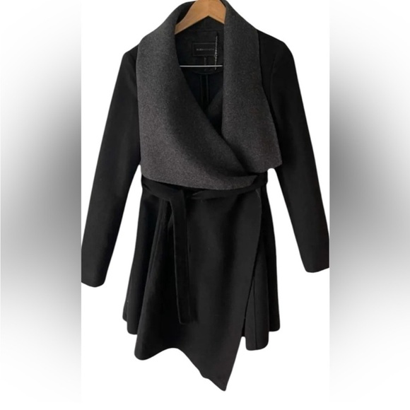 BCBG MaxAzria wool Amanda belted wrap coat size XSmall